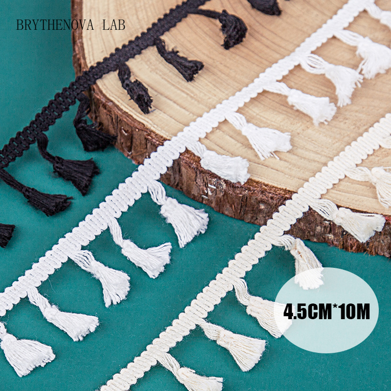 Sewing Thread In Textile - 10 メートル綿糸フリンジレーストリミングタッセル縫製ソファ枕カーテンテーブルクロス衣類装飾手作り材料