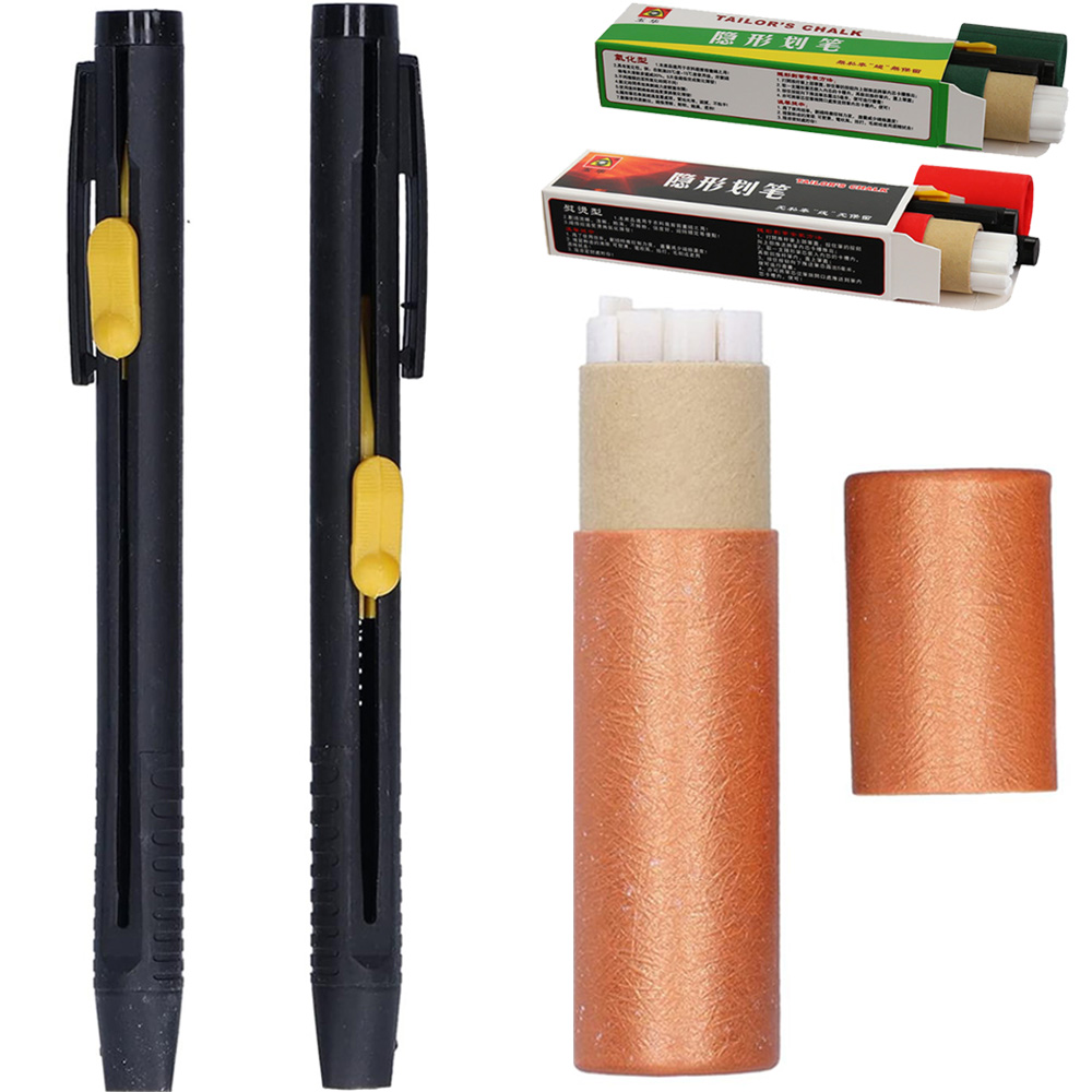 Tailor Chalk Marker - テーラーズインビジブルチョークペンシルパッチワーク消えるファブリックマーカーペン DIY クラフト縫製マーキングチョーク縫製アクセサリー