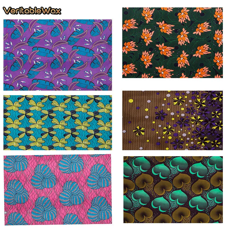 Sewing Batik Fabric - 本物のナイジェリアのプリントバティック,アフリカのポリエステル生地,本物のワックス,パッチワーク,手作りのドレス,縫製,低価格,高品質,アンカラ生地