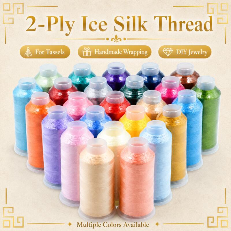Sewing Thread In Textile - 縦型タッセル糸 150D/2本撚り 刺繍糸 繊維 DIY縫製用品 クロスステッチ糸