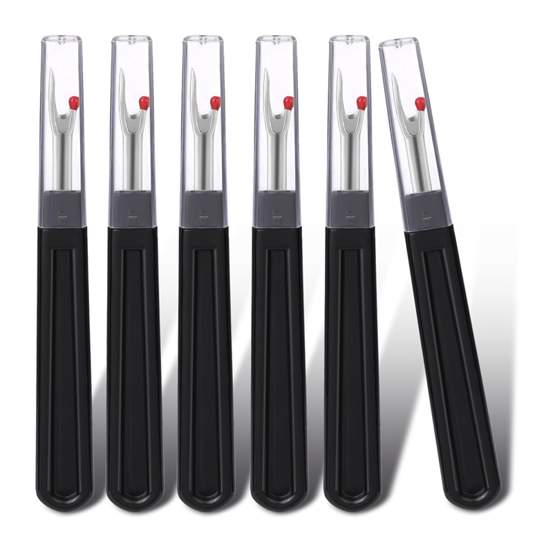 Seam Ripper Tool - 6個入りシームリッパーセット ブラックステッチアンピッカーツール 縫製用アクセサリー ステッチピッカー アンピッカー 糸切り