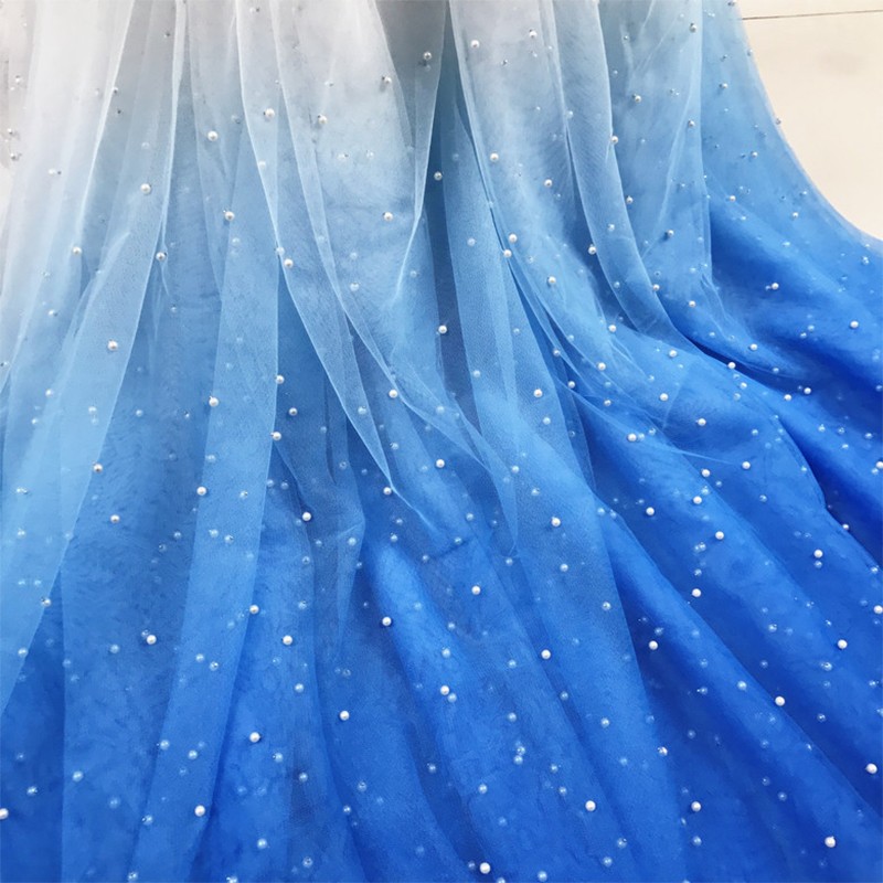 Sewing Batik Fabric - 100 × 150 センチメートルパールメッシュグラデーションチュール生地グラデーション素材 DIY ドレスダンス衣装布