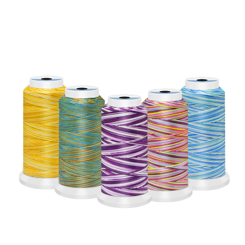 Sewing Thread In Textile - 0.5/0.8/1ミリメートルポリエステル虹色diy刺繍ミシン糸テキスタイル糸クラフトステッチニットジュエリーメイキングブレスレット