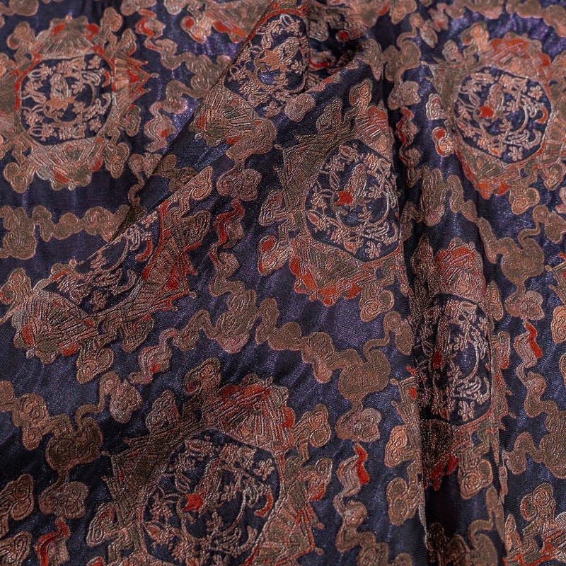 紫赤色のレーヨン花柄ジャカードルレックス生地新しい中国風のシ - Sewing Fabric のレビューと価格