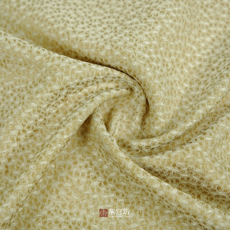 ドレープ感のあるベージュの小さな粒状テクスチャの花柄ジャカー - Sewing Fabric のレビューと価格