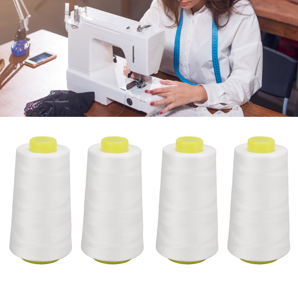 4 個 3000 ヤード各 1 個のセガーネジ糸コーン ホワ - Serger Thread Cone のレビューと価格