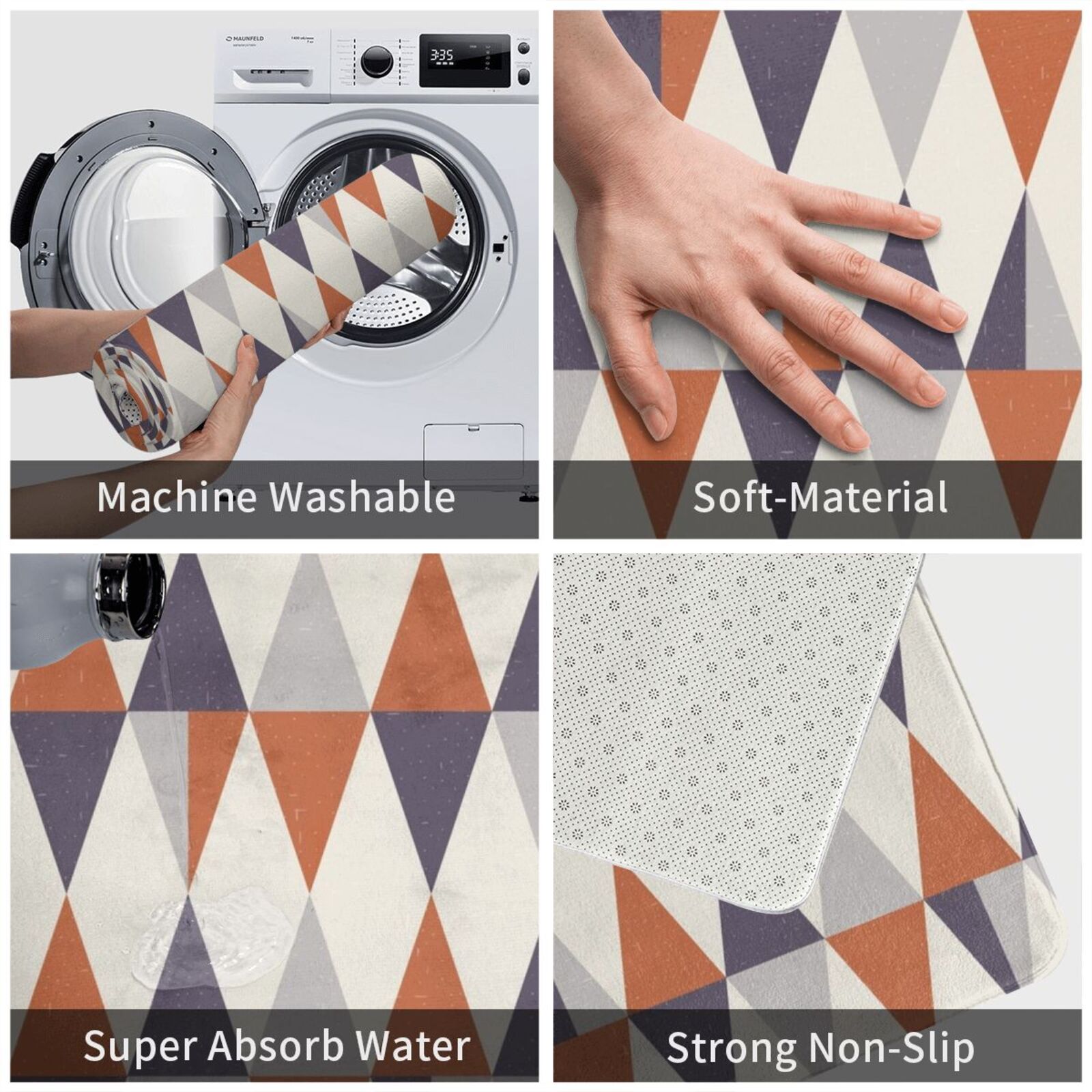 ミッドセンチュリーモダンカーペットマットラグクッションソフト - Century Textile & Sewing Supply By Owner のレビューと価格