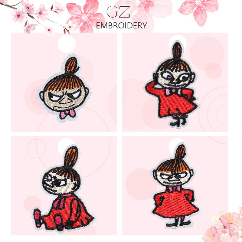ムーミンかわいい漫画刺繍パッチ DIY 装飾アイロン接着アッ - Sewing Repair のレビューと価格