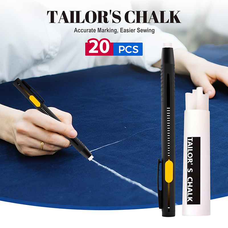 DIYクラフト縫製用チョーク、縫製用マーキングチョーク、ペン - Tailor Chalk Marker のレビューと価格