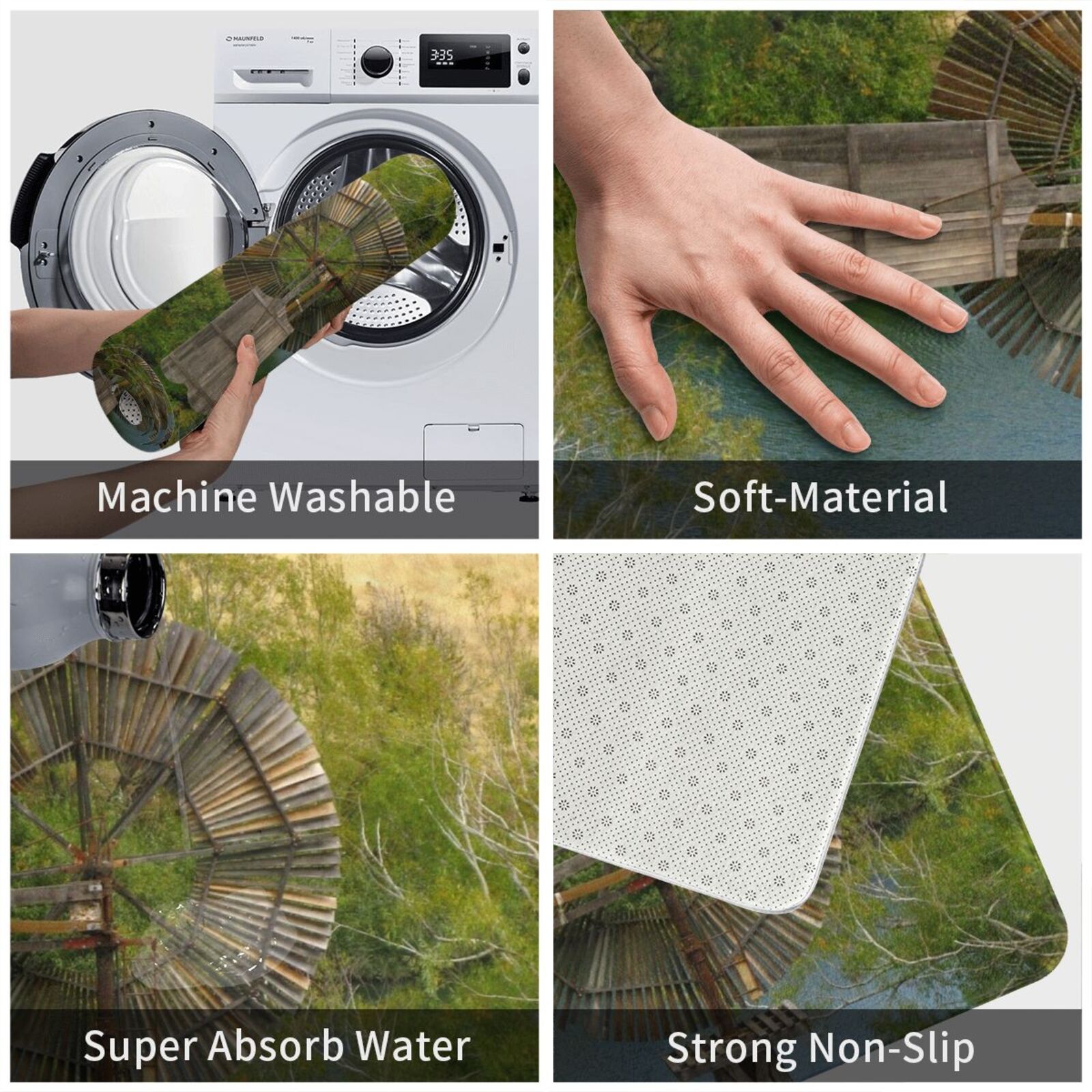 木製風車カーペットマットラグクッション木製風車風車歴史的風車 - Century Textile & Sewing Supply By Owner のレビューと価格