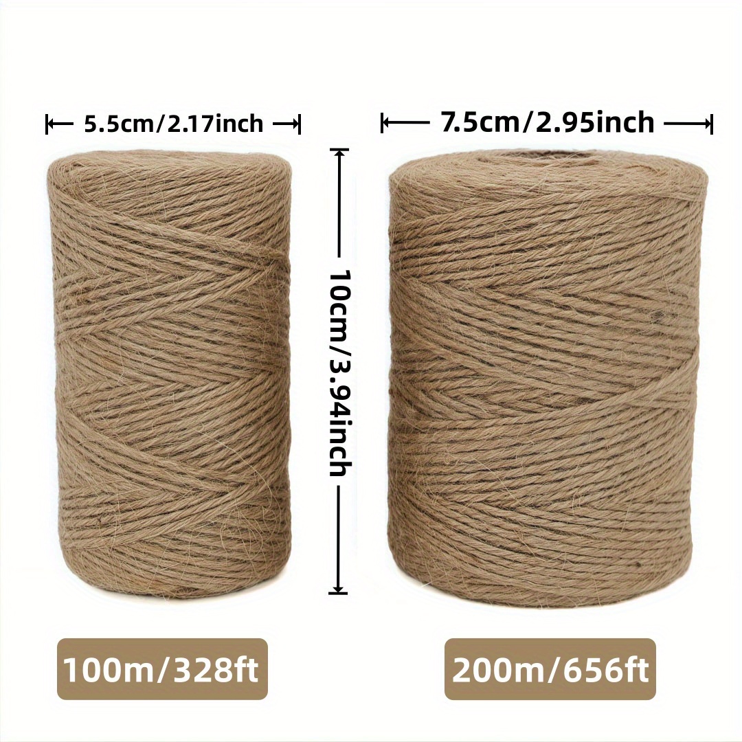2/3/4 ミリメートル天然ジュートロープストリングリボン工 - Sewing Thread In Textile のレビューと価格