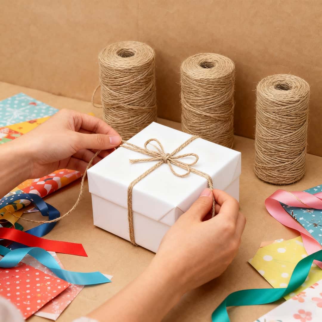 2/3/4 ミリメートル天然ジュートロープストリングリボン工 - Sewing Thread In Textile のレビューと価格