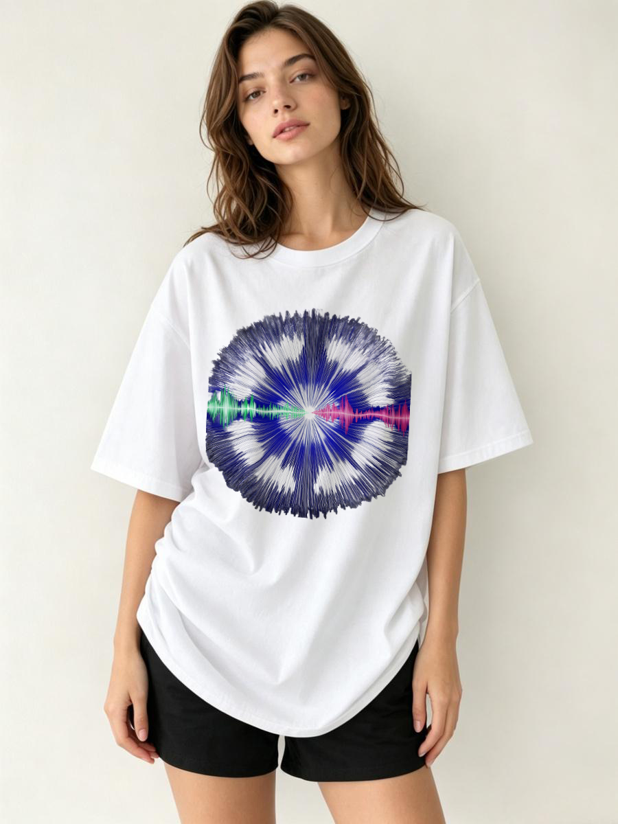 女性用 T シャツ 糸模様の縫製工芸品 クリエイティブ ファ - Sewing Thread In Textile のレビューと価格