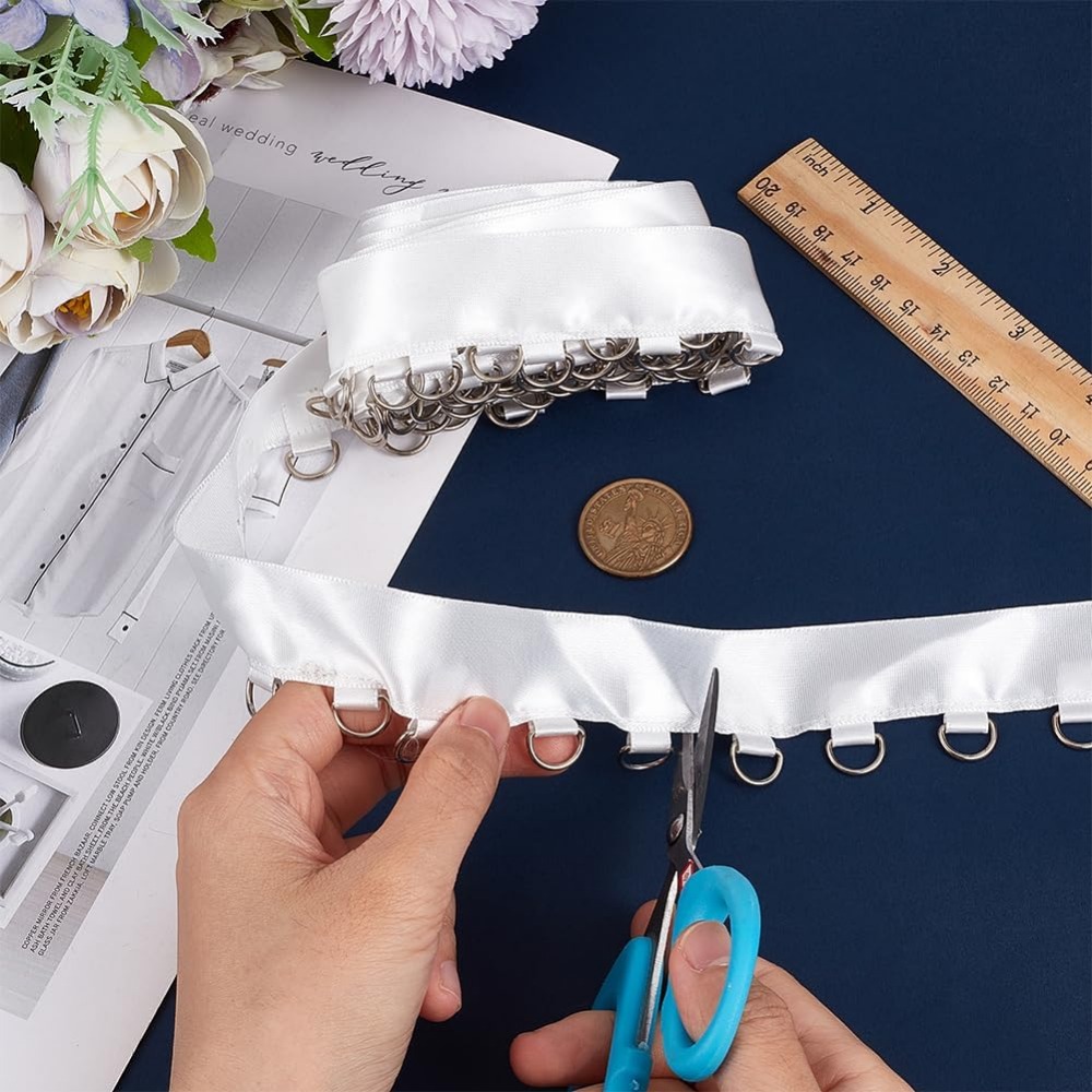 Dリング付きの白いグロメットトリム,衣服コルセットを縫うため - Sewing Garments のレビューと価格