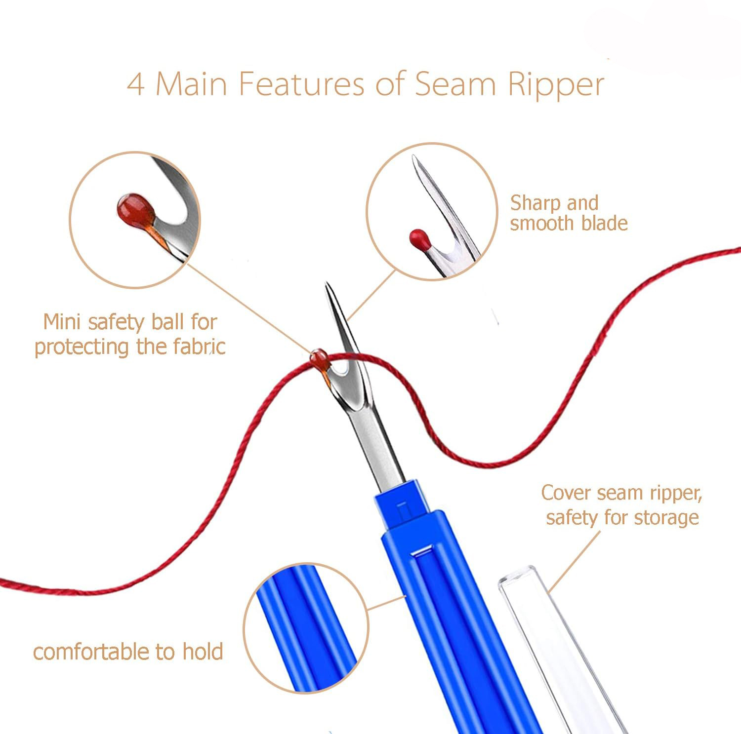 縫い目リッパーキット 縫い目糸抜きカッター 縫製クラフト針仕 - Seam Ripper Tool のレビューと価格
