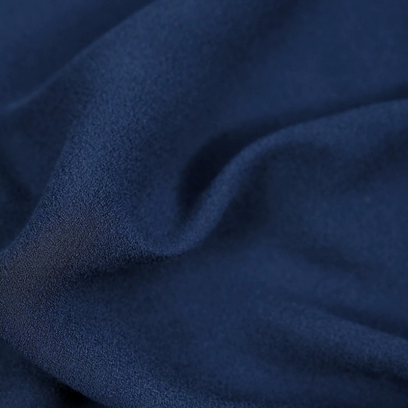 プレミアムサンドウォッシュリネンサテン生地ディープブルーソリ - Sewing Fabric のレビューと価格
