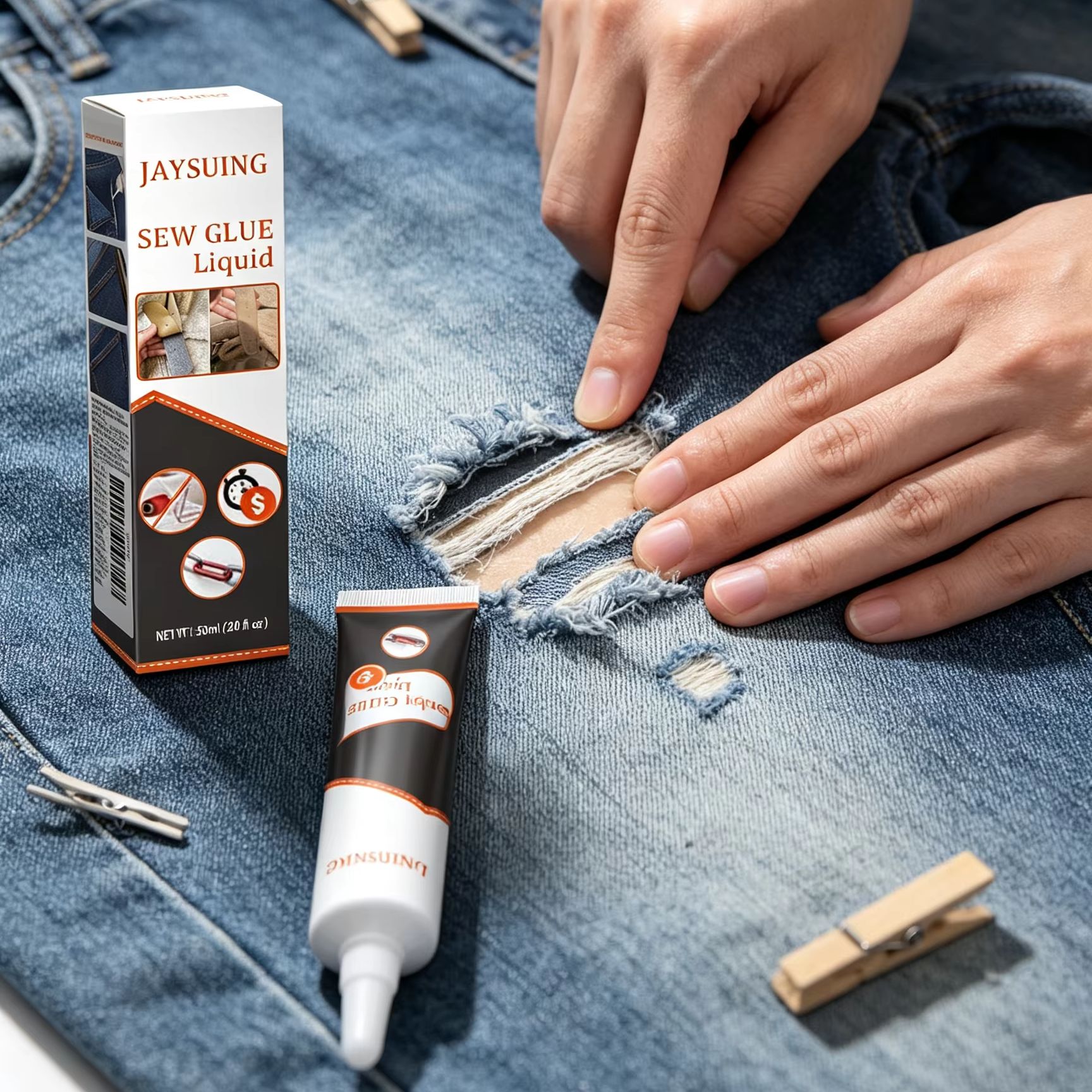 ジェイスイング縫製用接着剤 衣類修理 速乾 透明 洗濯可能  - Sewing Repair のレビューと価格