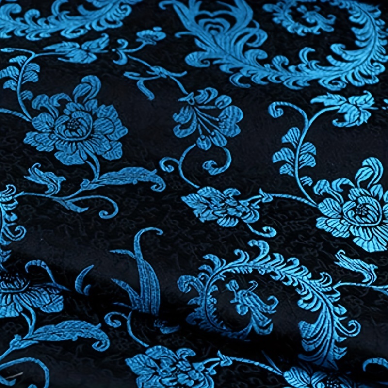 3Dブルーフェニックステールブロケード生地 — 衣類、DIY - Sewing Fabric のレビューと価格