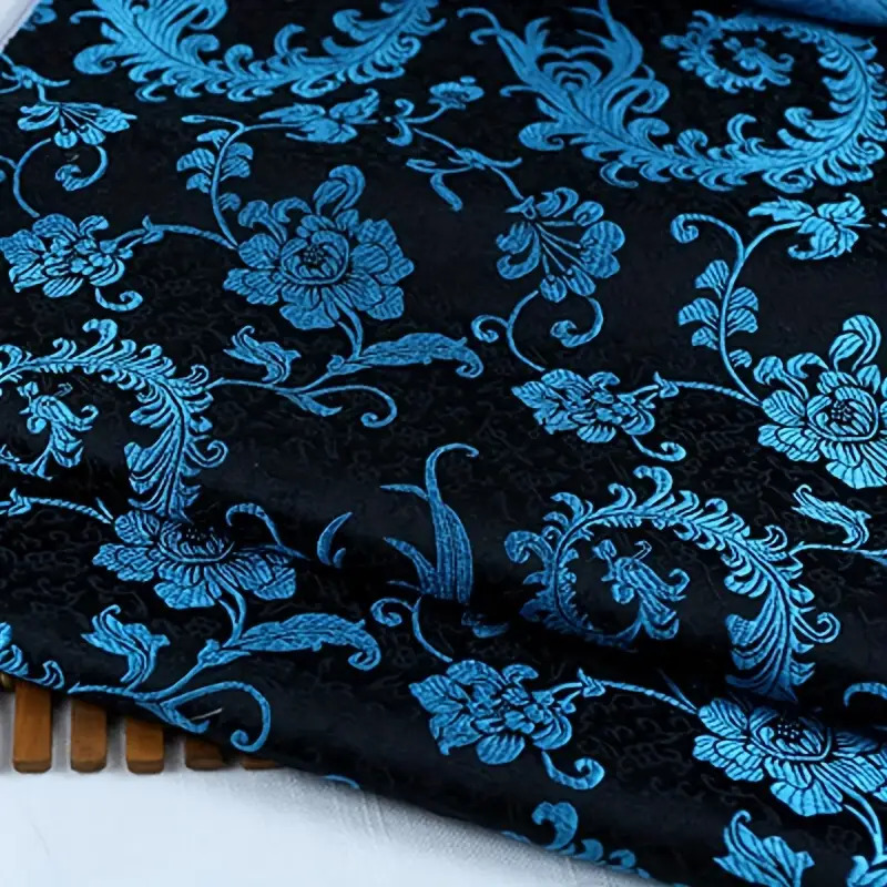 3Dブルーフェニックステールブロケード生地 — 衣類、DIY - Sewing Fabric のレビューと価格