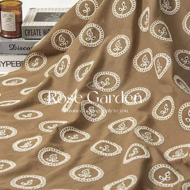 L100CM X W130CM 秋冬刺繍ループステッチ花柄生 - Sewing Fabric のレビューと価格