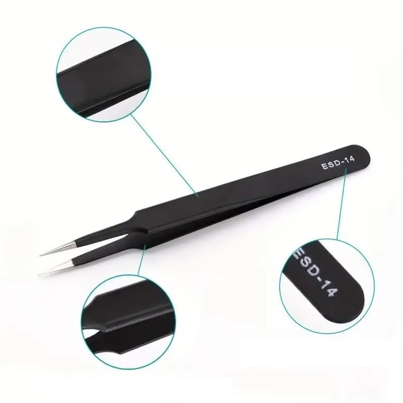 6個入り精密ESDピンセット ステンレス製 帯電防止 尖った - Sewing Repair のレビューと価格