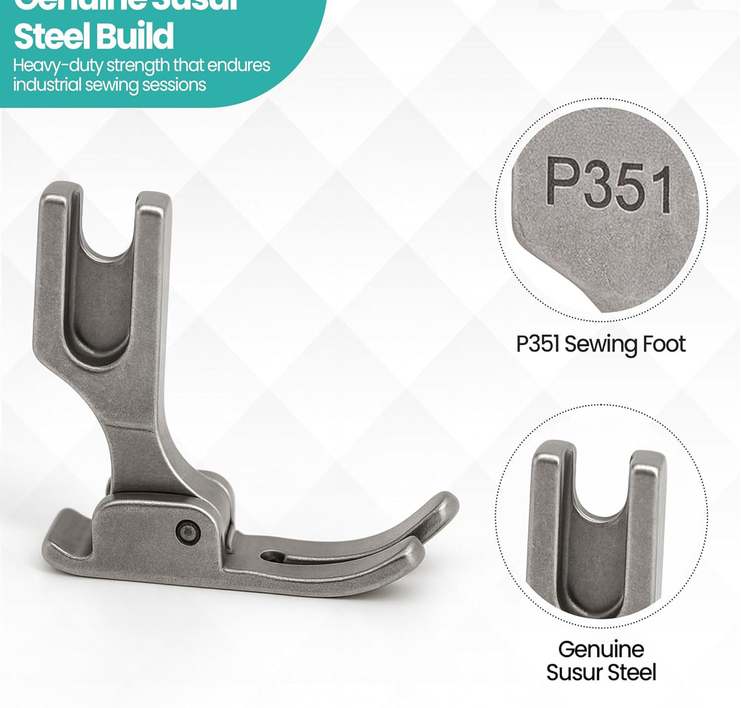 P351 工業用ミシン用標準押さえ金具、ストレートステッチフ - Rolled Hem Foot のレビューと価格
