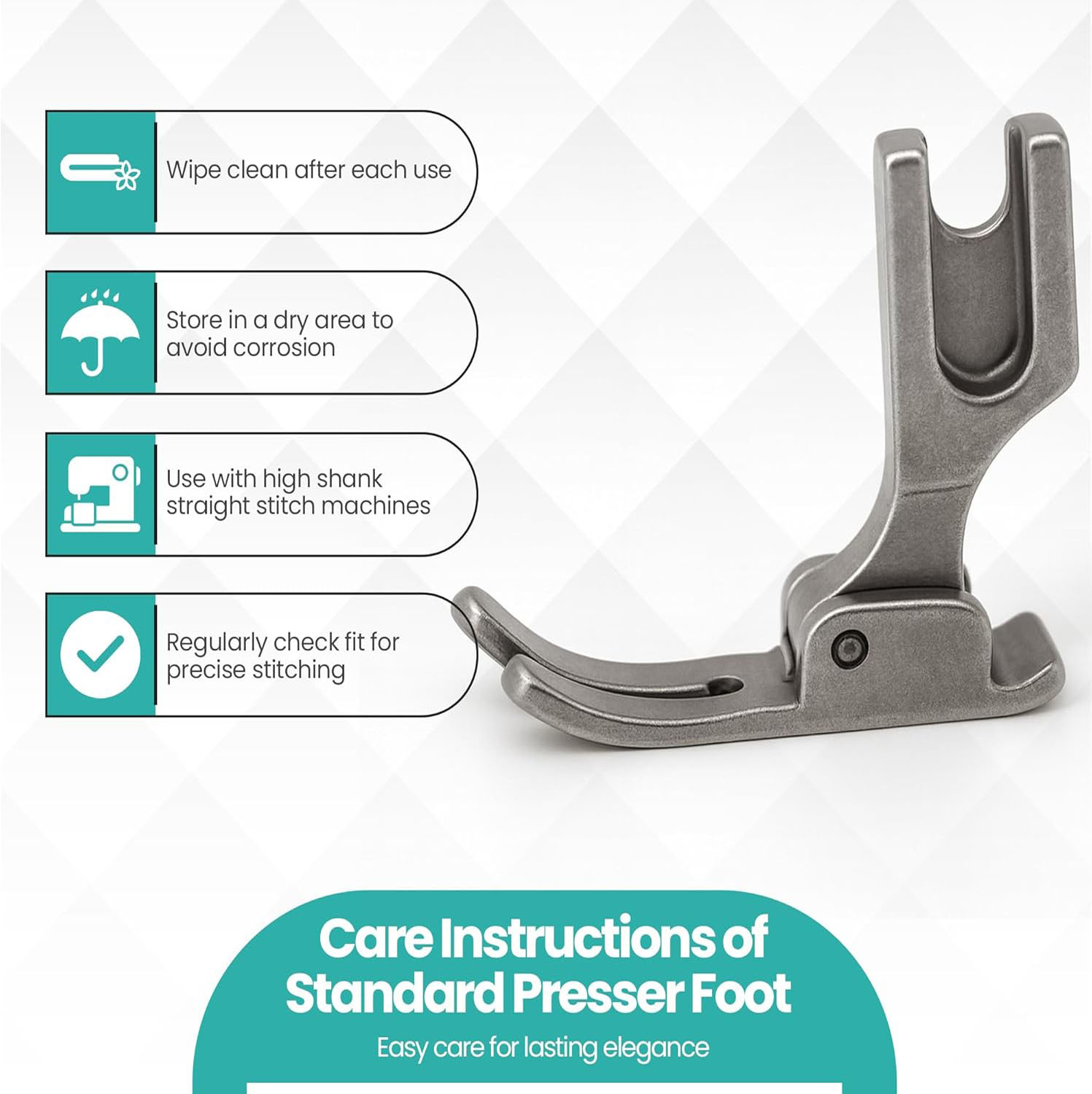 P351 工業用ミシン用標準押さえ金具、ストレートステッチフ - Rolled Hem Foot のレビューと価格